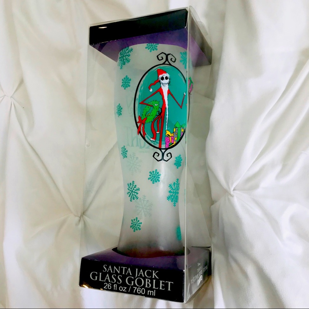 Nightmare Before Christmas Santa Jack Glass Goblet